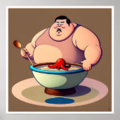 Chinees eten - Kunstdruk Poster (Voorkant)