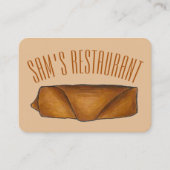 Chinees eten Roll Eggroll Restaurant Chef Cook Visitekaartje (Voorkant)