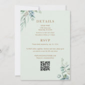 Chinees eucalyptus dubbel geluk bruiloft kaart (Achterkant)