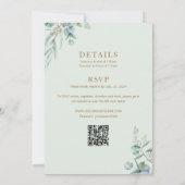 Chinees eucalyptus dubbel geluk bruiloft kaart (Achterkant)