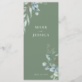 Chinees eucalyptus dubbel geluk bruiloft menu (Achterkant)