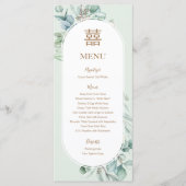 Chinees eucalyptus dubbel geluk bruiloft menu (Voorkant)
