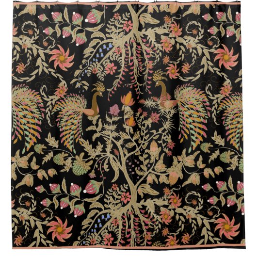 Chinees Fairy Bloemenvogels Patroon Douchegordijn (Voorkant)