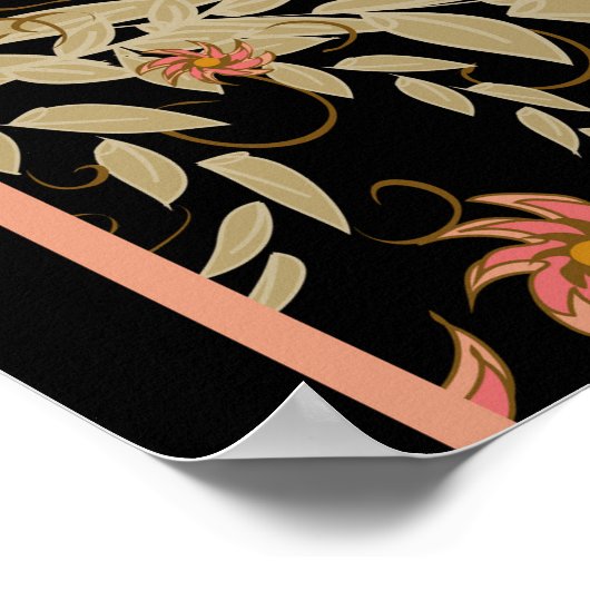 Chinees Fairy Bloemenvogels Patroon Poster (Hoek)