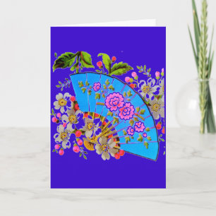 Chinees Fan Blue Sjabloon Producten