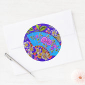 Chinees Fan Blue Stickers (Envelop)
