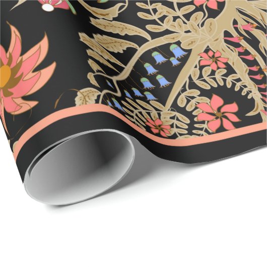 Chinees flauwekpatroon met mooie vogels cadeaupapier (Rol Hoek)