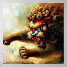 Chinees foo lion (10) poster