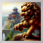 Chinees foo lion (12) poster (Voorkant)