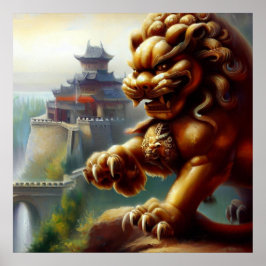 Chinees foo lion (12) poster