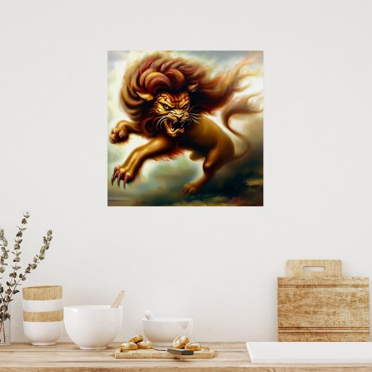 Chinees foo lion (14) poster (Keuken)