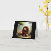 Chinees foo lion (15) kaart (Gele Bloem)