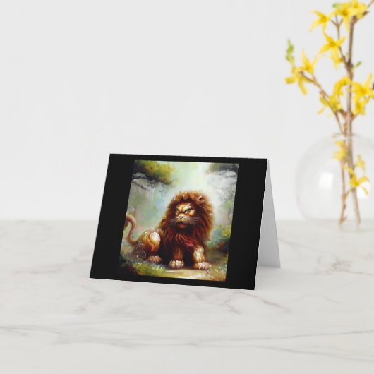 Chinees foo lion (15) kaart (Gele Bloem)