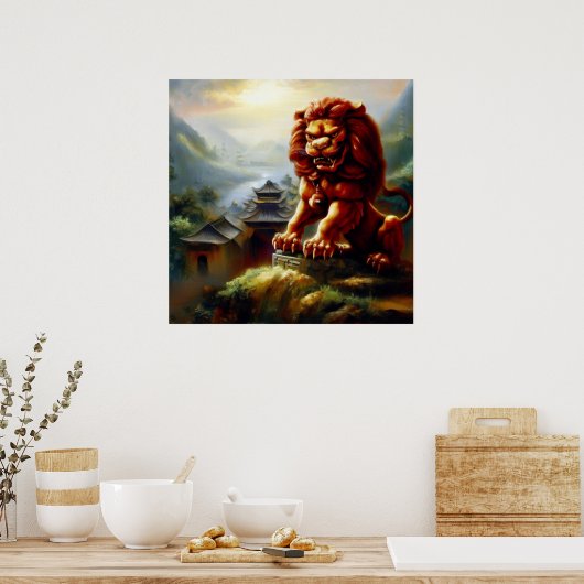 Chinees foo lion (18) poster (Keuken)