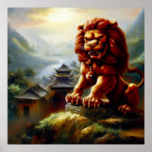 Chinees foo lion (18) poster (Voorkant)