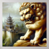 Chinees foo lion (19) poster (Voorkant)