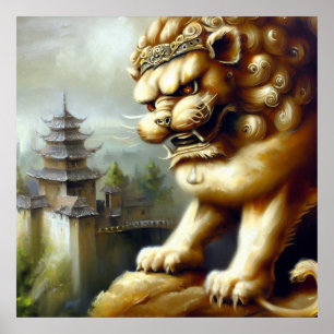 Chinees foo lion (19) poster