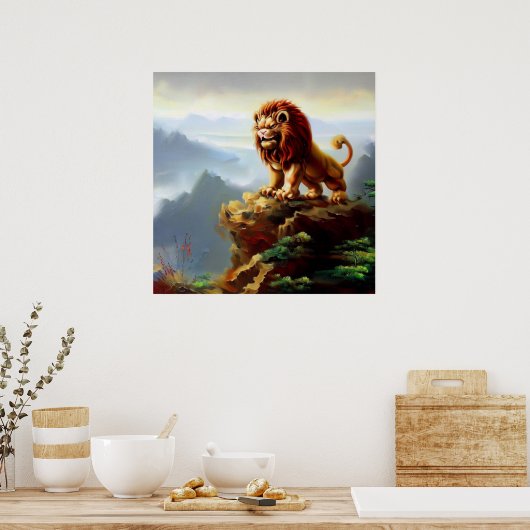 Chinees foo lion (1) poster (Keuken)