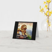 Chinees foo lion (20) kaart (Gele Bloem)