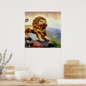 Chinees foo lion (20) poster (Keuken)