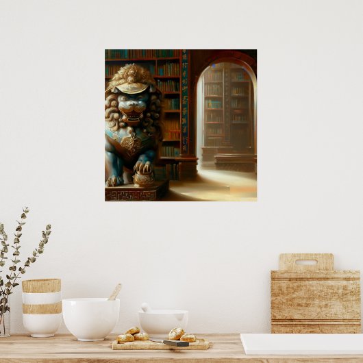 Chinees foo lion (21) poster (Keuken)