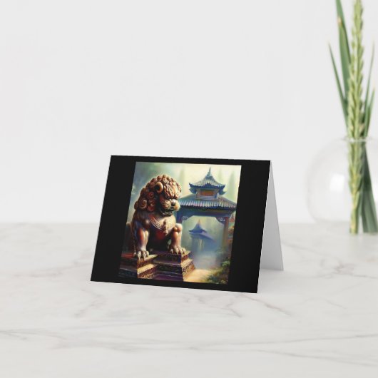 Chinees foo lion (22) kaart (Voorkant)