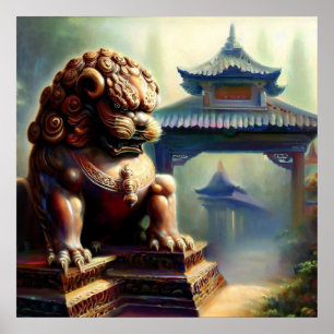 Chinees foo lion (22) poster