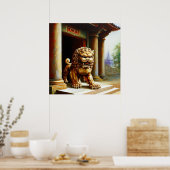Chinees foo lion (23) poster (Keuken)