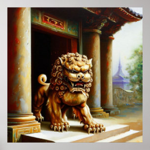 Chinees foo lion (23) poster