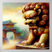 Chinees foo lion (24) poster (Voorkant)