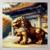 Chinees foo lion (25) poster (Voorkant)