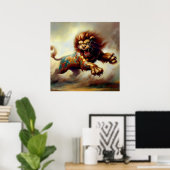 Chinees foo lion (26) poster (Thuiskantoor)