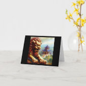 Chinees foo lion (27) kaart (Gele Bloem)