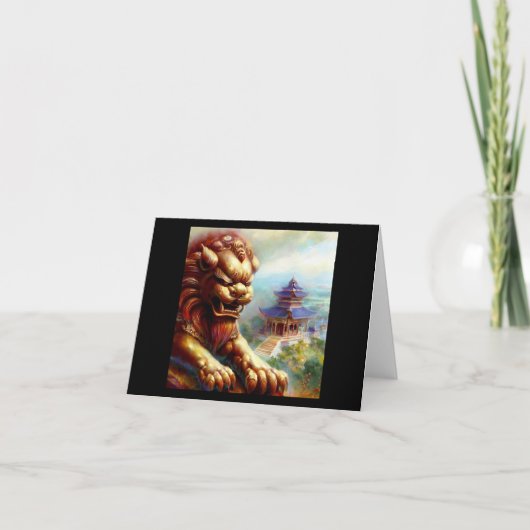 Chinees foo lion (27) kaart (Voorkant)