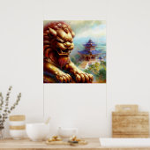 Chinees foo lion (27) poster (Keuken)