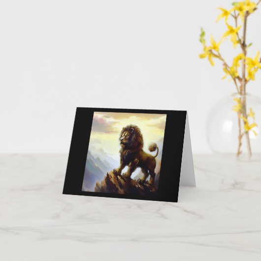 Chinees foo lion (28) kaart (Gele Bloem)