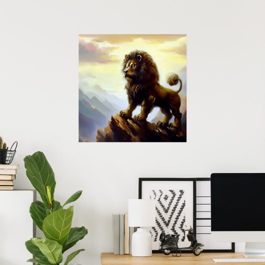 Chinees foo lion (28) poster (Thuiskantoor)