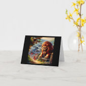 Chinees foo lion (29) kaart (Gele Bloem)