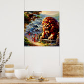 Chinees foo lion (29) poster (Keuken)