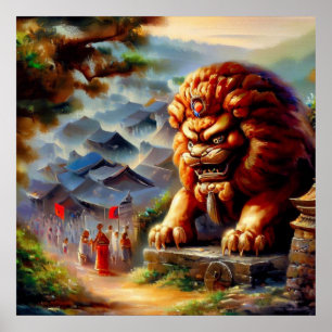 Chinees foo lion (29) poster