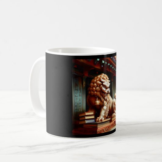 Chinees foo lion (2) koffiemok (Voorkant links)
