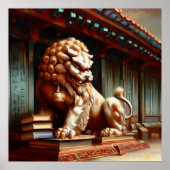 Chinees foo lion (2) poster (Voorkant)
