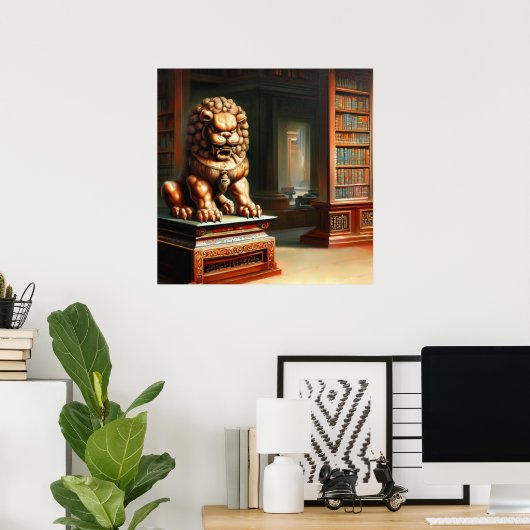 Chinees foo lion (30) poster (Thuiskantoor)