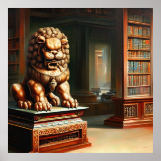 Chinees foo lion (30) poster