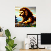 Chinees foo lion (31) poster (Thuiskantoor)