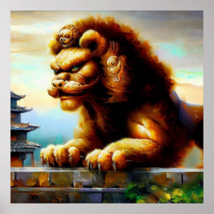 Chinees foo lion (31) poster