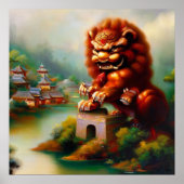 Chinees foo lion (32) poster (Voorkant)