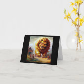 Chinees foo lion (33) kaart (Gele Bloem)