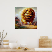 Chinees foo lion (33) poster (Keuken)
