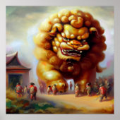Chinees foo lion (33) poster (Voorkant)
